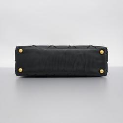 Chanel Tote Bag Matelasse Leather Black Women's