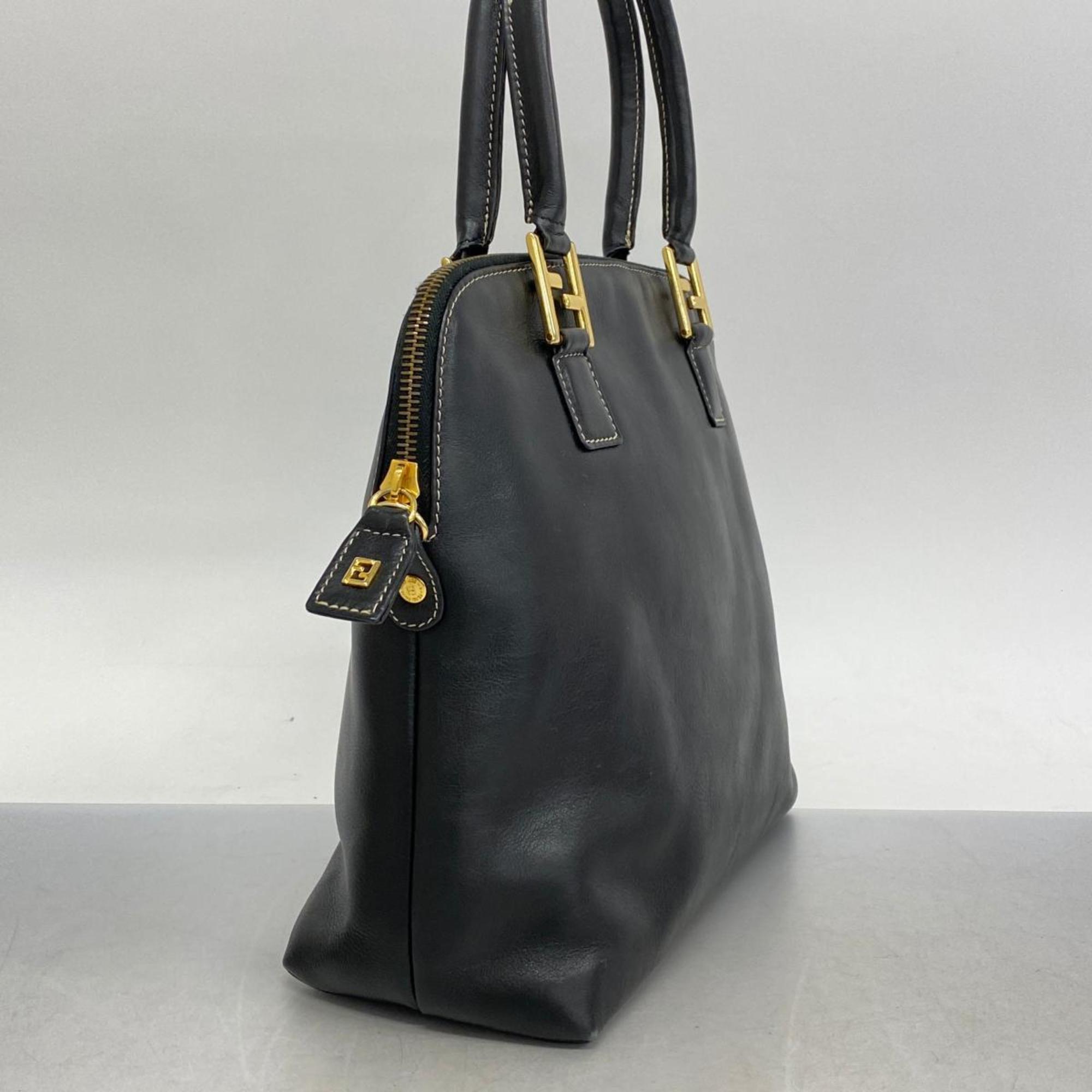 Fendi handbag leather black ladies