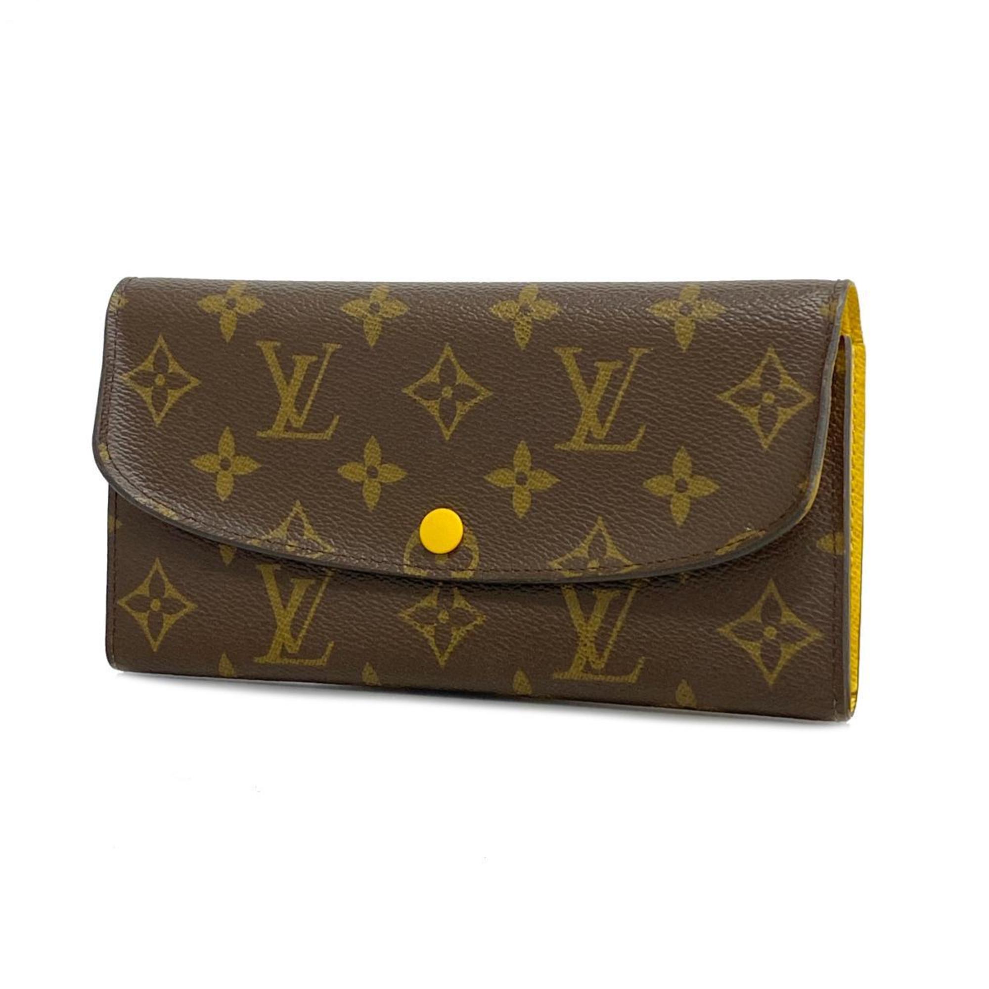 Louis Vuitton Long Wallet Monogram Portefeuille Emily M60698 Mimosa Ladies