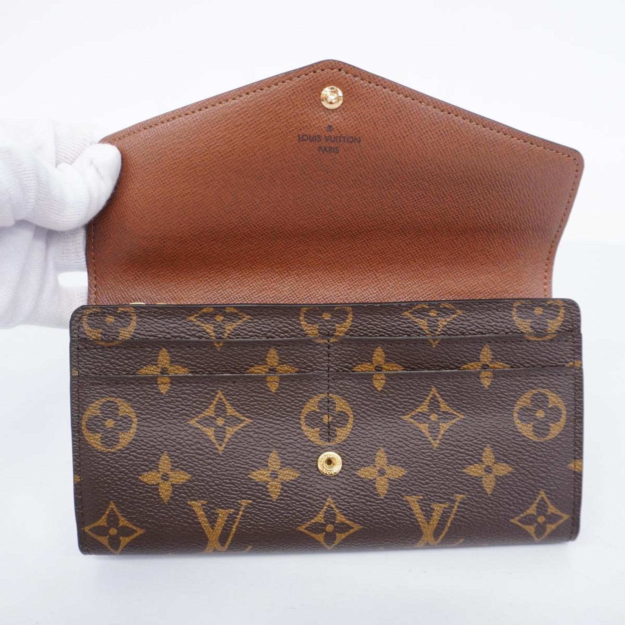 Louis Vuitton Long Wallet Monogram Portefeuille Sarah M60531 Brown Men's Women's