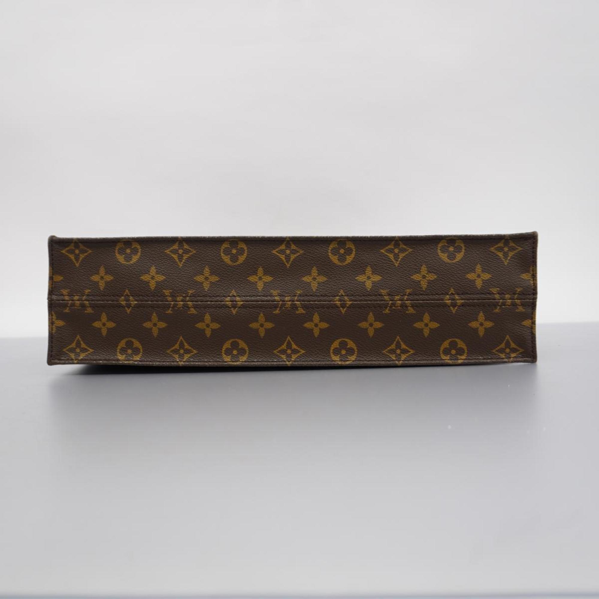 Louis Vuitton Tote Bag Monogram Sac Plat M51140 Brown Women's