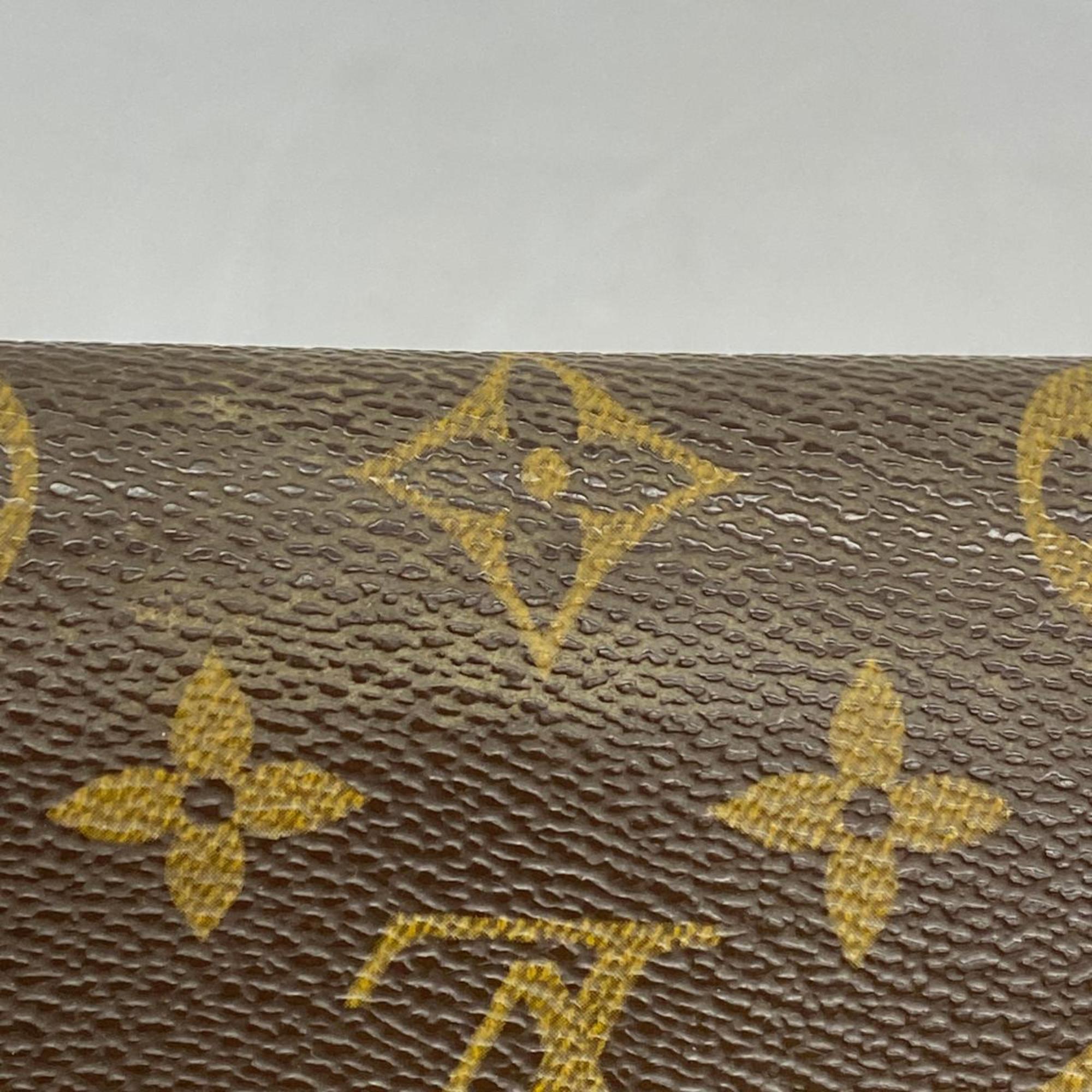 Louis Vuitton Long Wallet Monogram Porto Monnaie Credit M61725 Brown Men's Women's