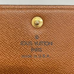 Louis Vuitton Long Wallet Monogram Porto Monnaie Credit M61725 Brown Men's Women's