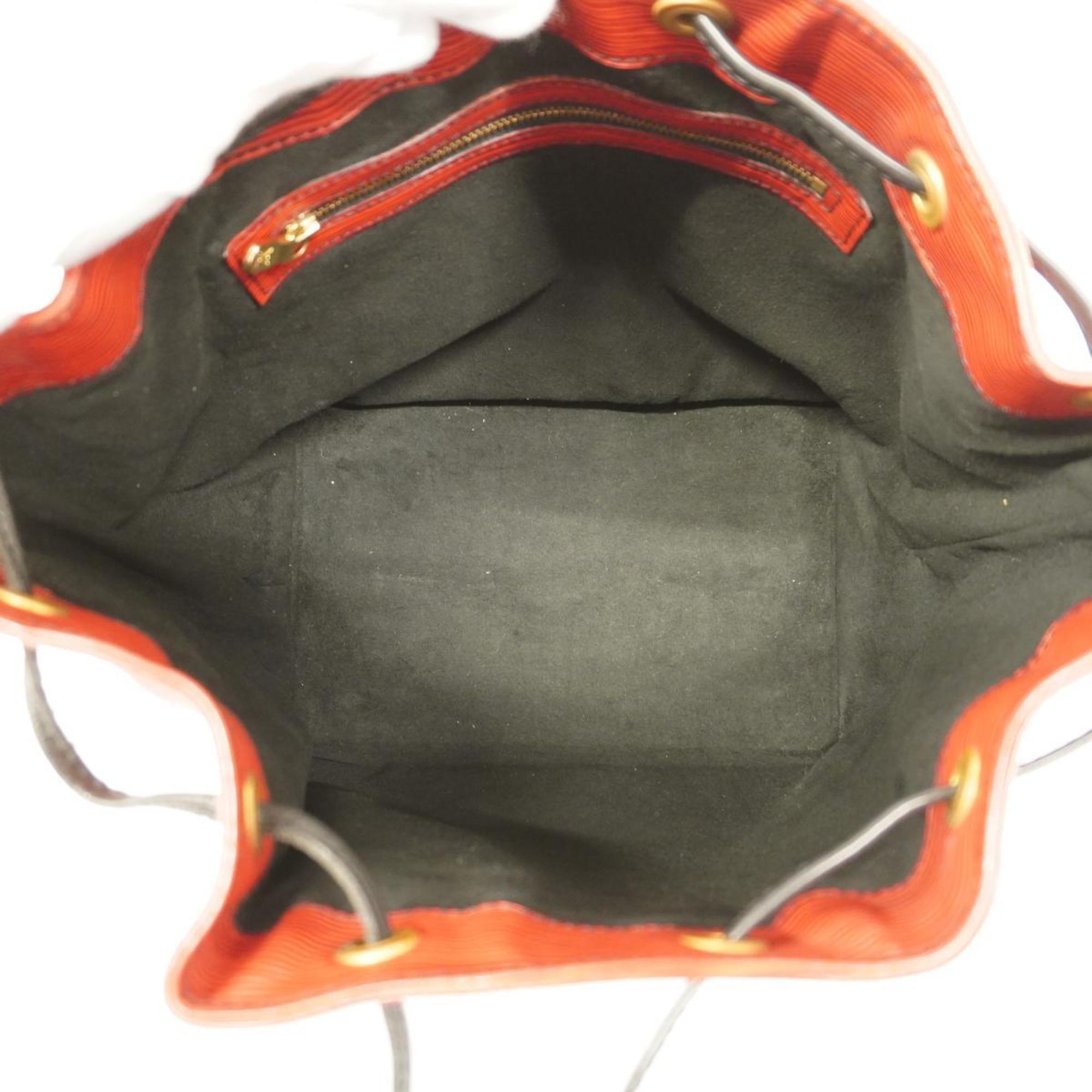 Louis Vuitton Shoulder Bag Epi Bicolor Petit Noe M44172 Castilian Red Noir Ladies