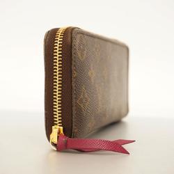 Louis Vuitton Long Wallet Monogram Portefeuille Clemence M60742 Fuchsia Ladies