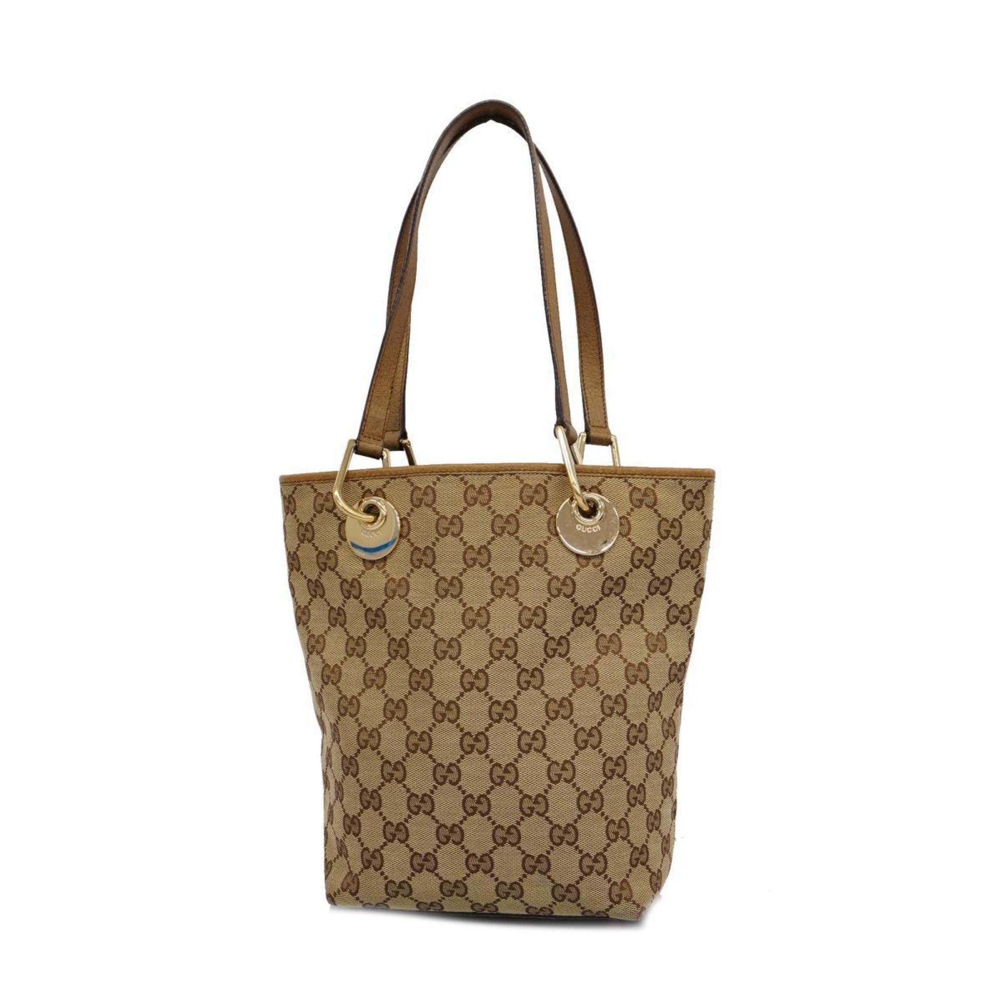 Gucci Tote Bag GG Canvas 120840 Brown Women's