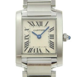 Cartier Tank Francaise SM W51008Q3 White dial SS Quartz 26mm x 20mm Ladies watch