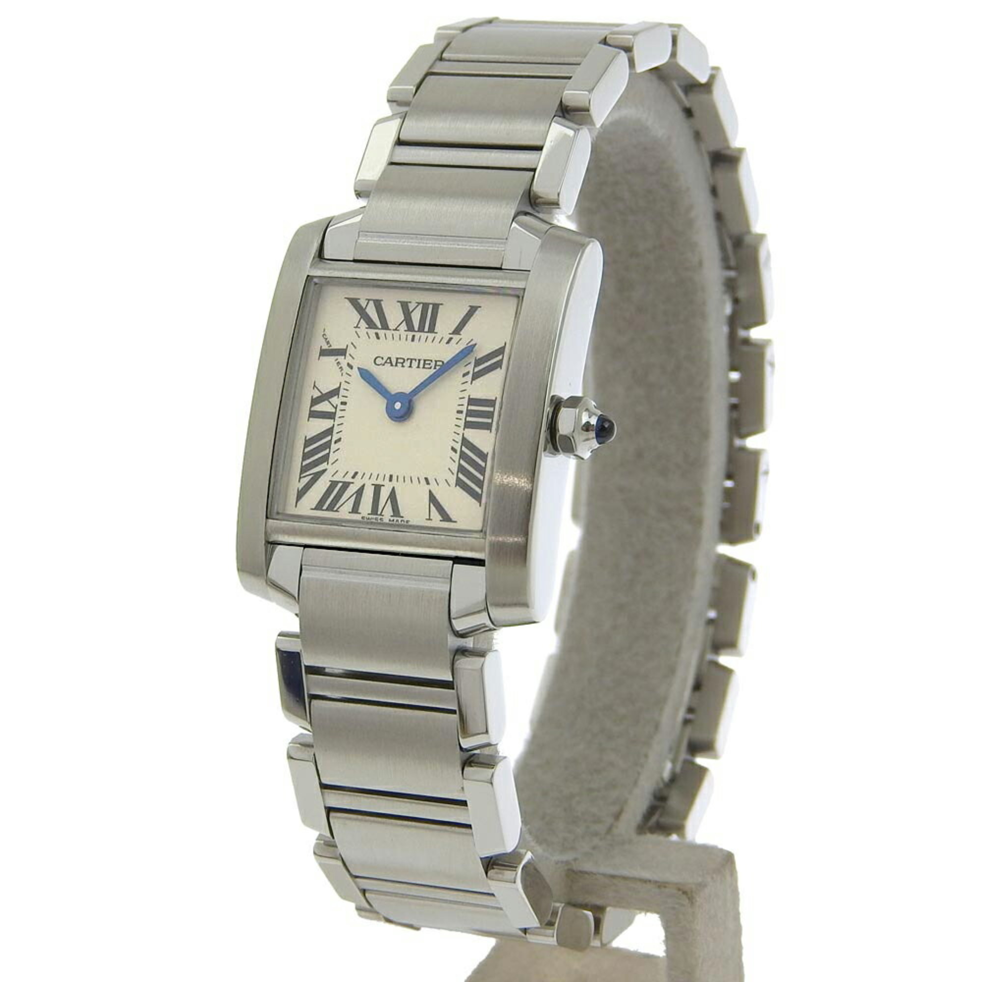 Cartier Tank Francaise SM W51008Q3 White dial SS Quartz 26mm x 20mm Ladies watch