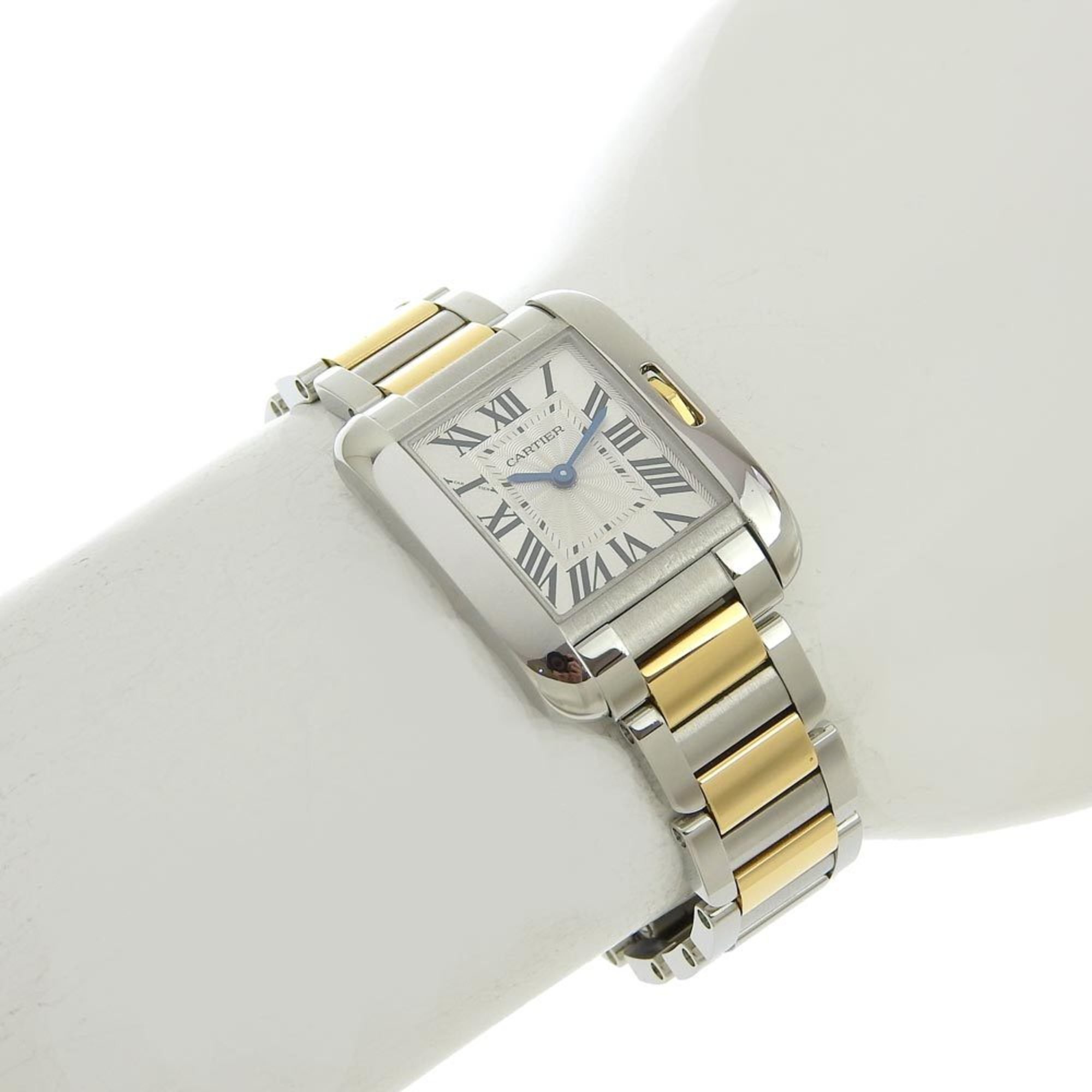 Cartier Tank Anglaise SM W5310046 Silver dial SS/K18YG Quartz H30mm x W22mm