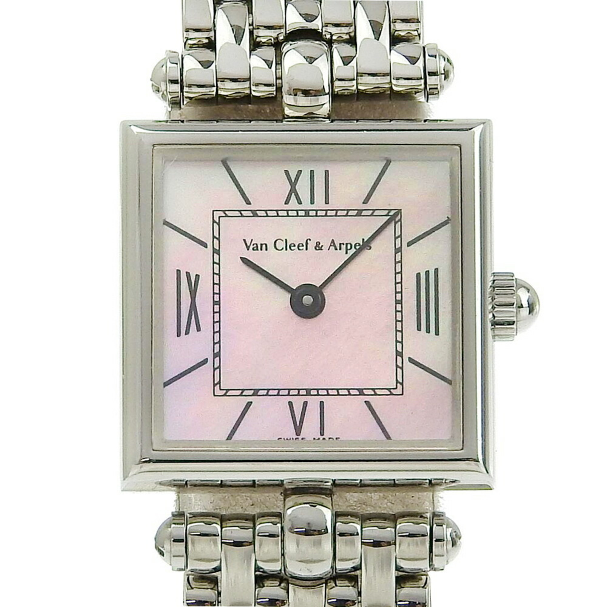 Van Cleef & Arpels VAN CLEEF ARPELS Classic Square HH18104 Pink shell dial SS