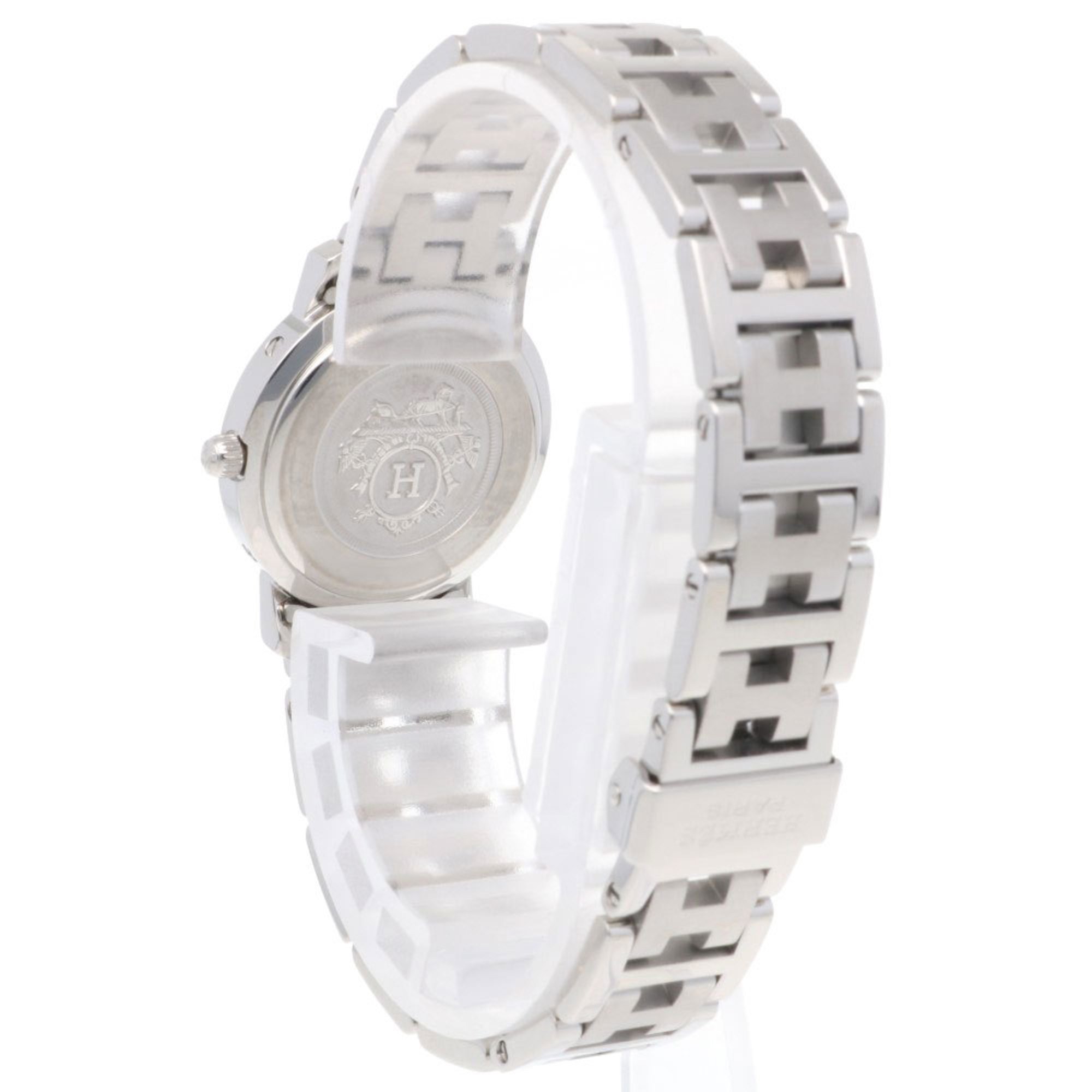 Hermes Clipper Watch Stainless Steel CL.4.210 Quartz Ladies HERMES