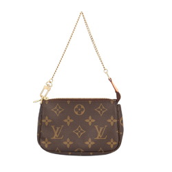 Louis Vuitton Pochette Accessoires Monogram Handbag Canvas M58009 Brown Women's LOUIS VUITTON Chain Shoulder