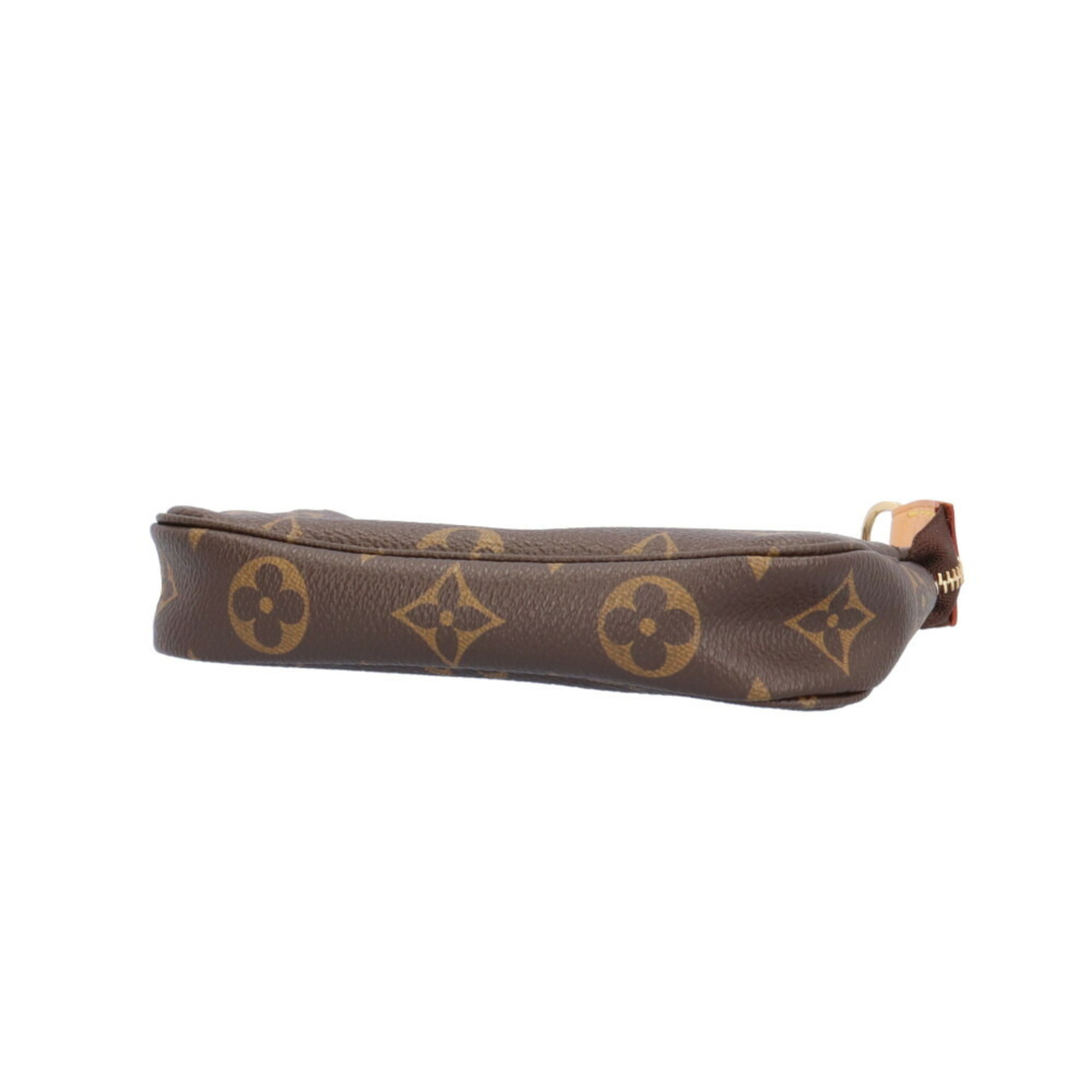 Louis Vuitton Pochette Accessoires Monogram Handbag Canvas M58009 Brown Women's LOUIS VUITTON Chain Shoulder