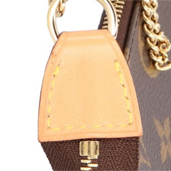 Louis Vuitton Pochette Accessoires Monogram Handbag Canvas M58009 Brown Women's LOUIS VUITTON Chain Shoulder