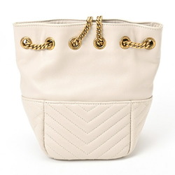 Saint Laurent Joe Bucket Bag Chain Shoulder 701631 Lambskin Quilted Blanc (Ivory) S-155933