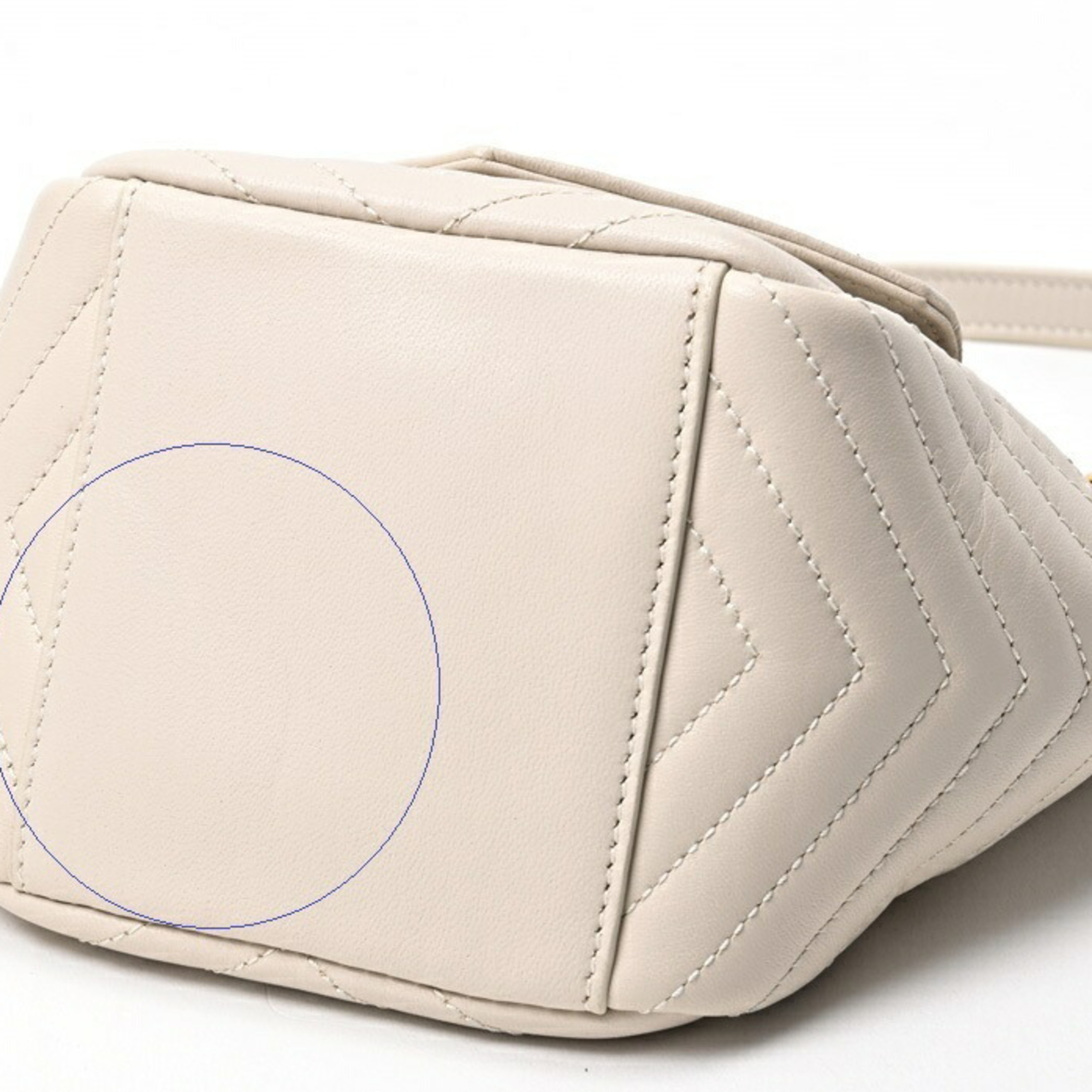Saint Laurent Joe Bucket Bag Chain Shoulder 701631 Lambskin Quilted Blanc (Ivory) S-155933