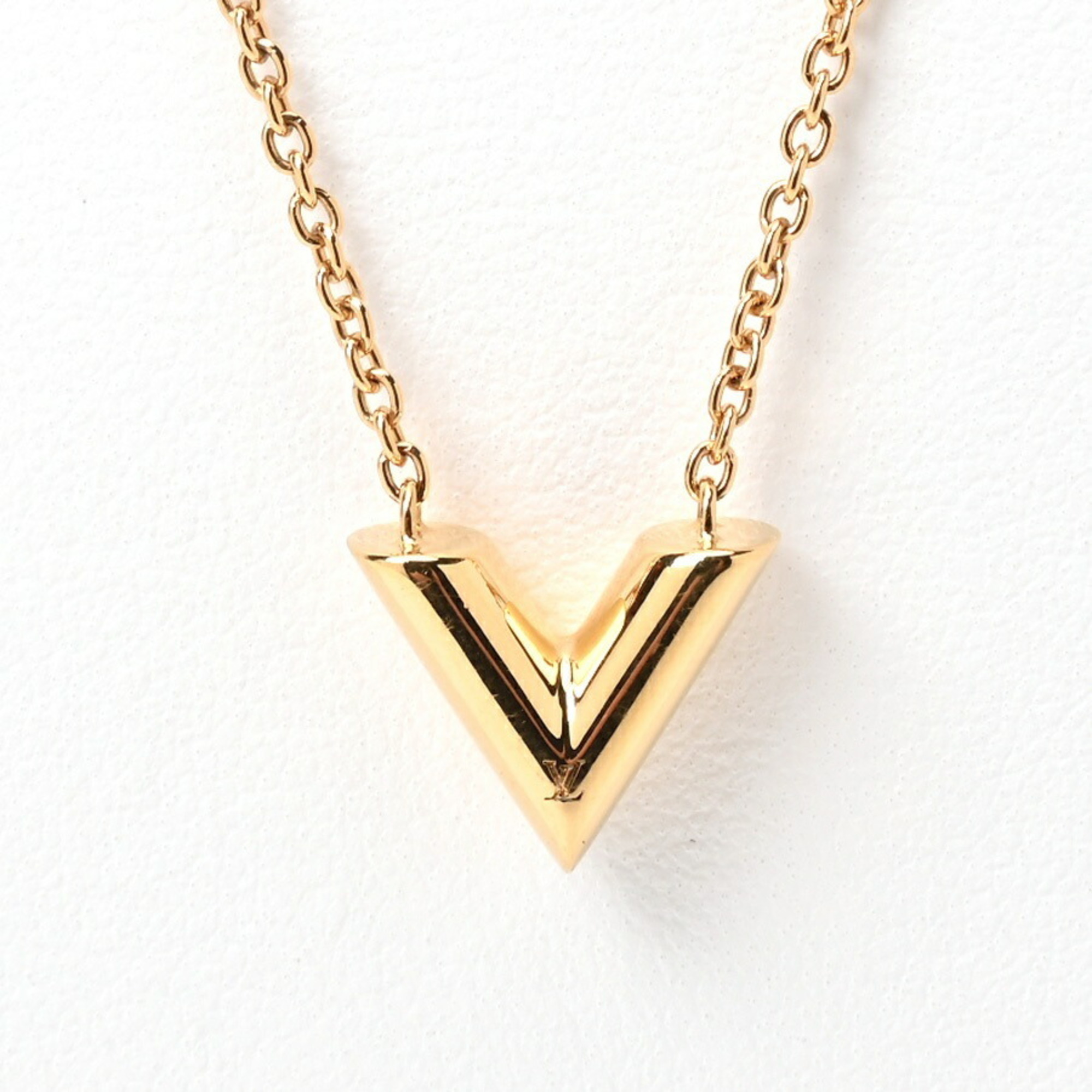 LOUIS VUITTON Necklace Essential V M61083 Metal Gold L-155551