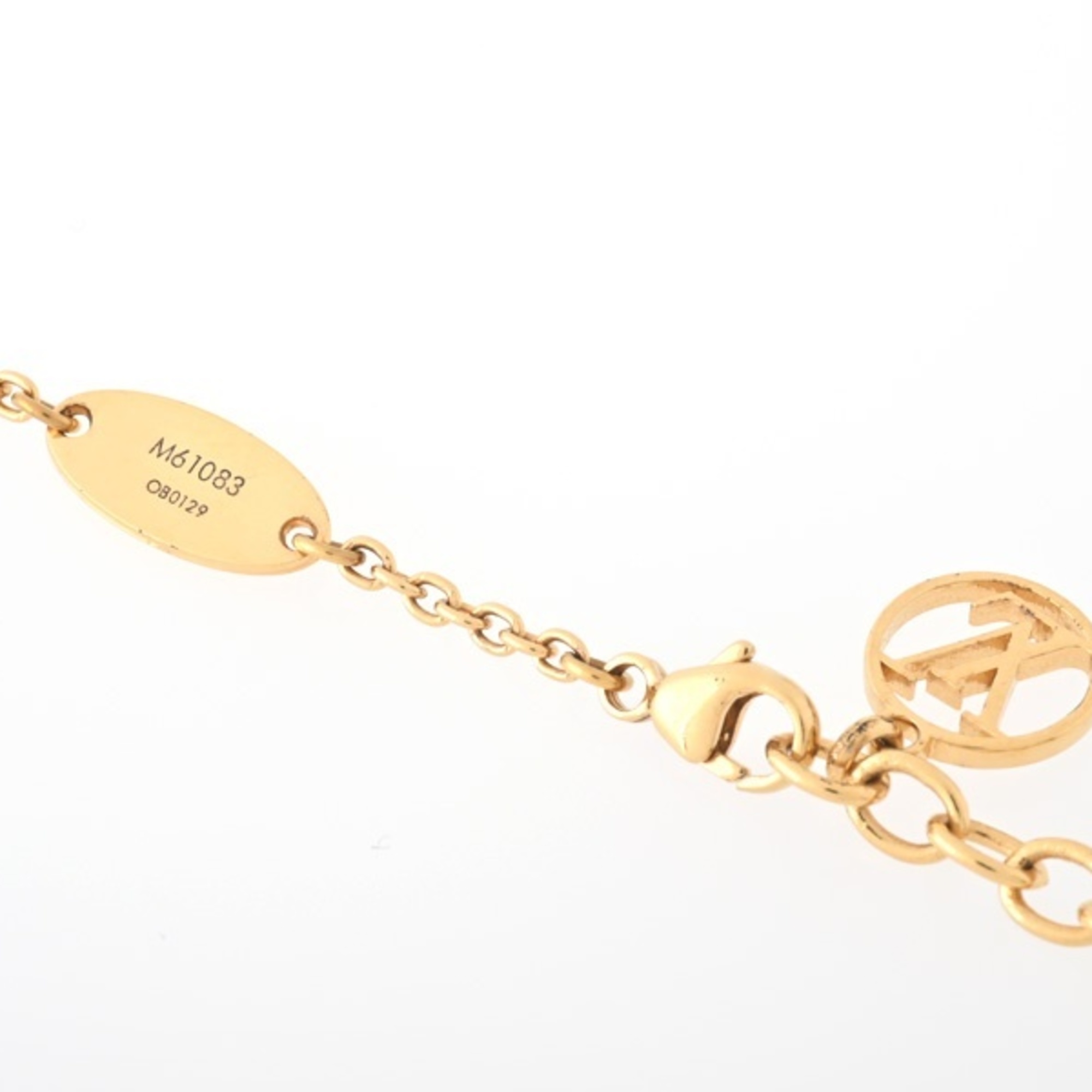 LOUIS VUITTON Necklace Essential V M61083 Metal Gold L-155551
