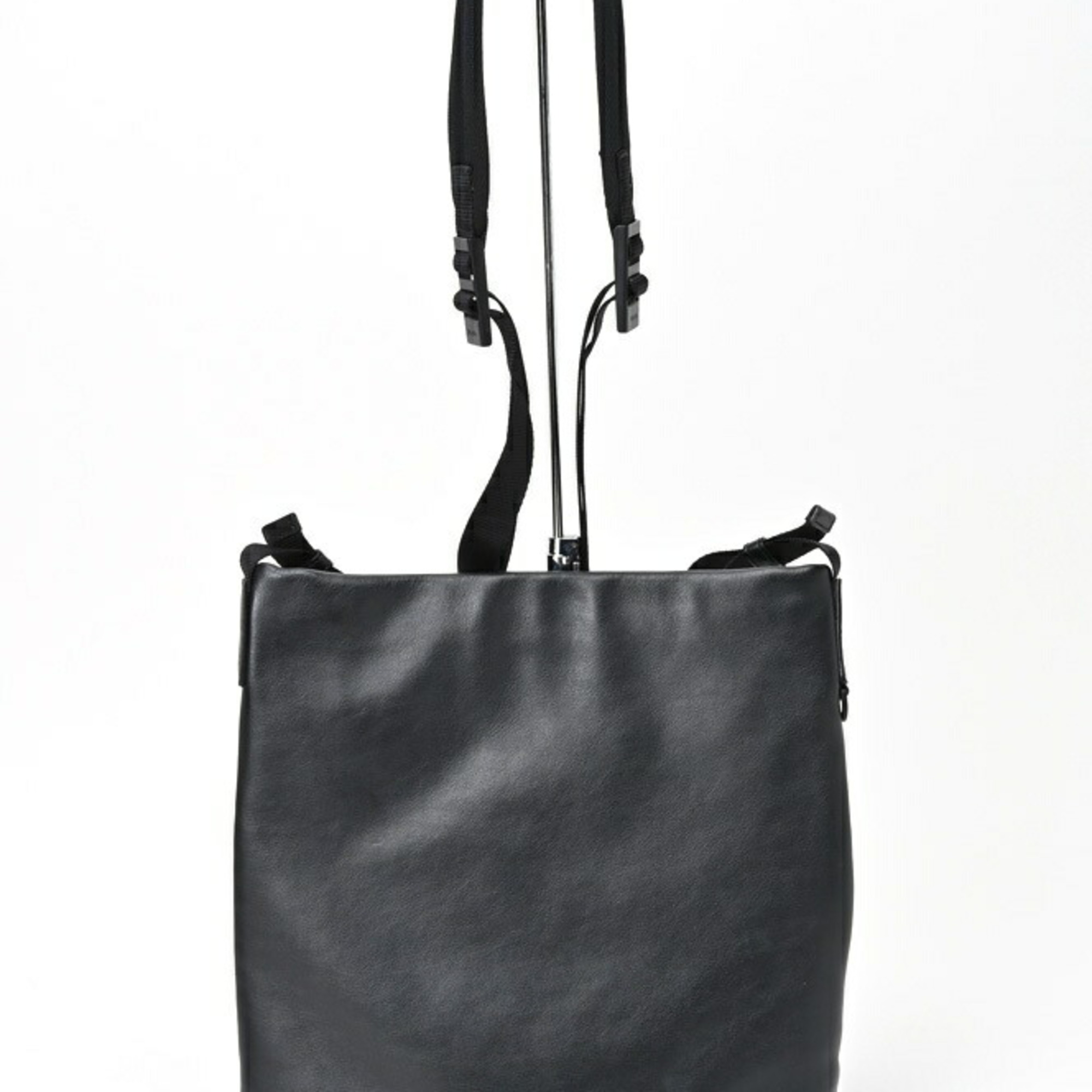 PRADA Triangle Shoulder Bag 2VH055 Leather Black S-155825