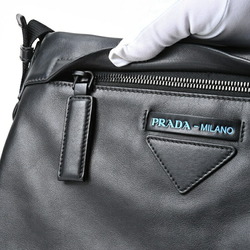 PRADA Triangle Shoulder Bag 2VH055 Leather Black S-155825