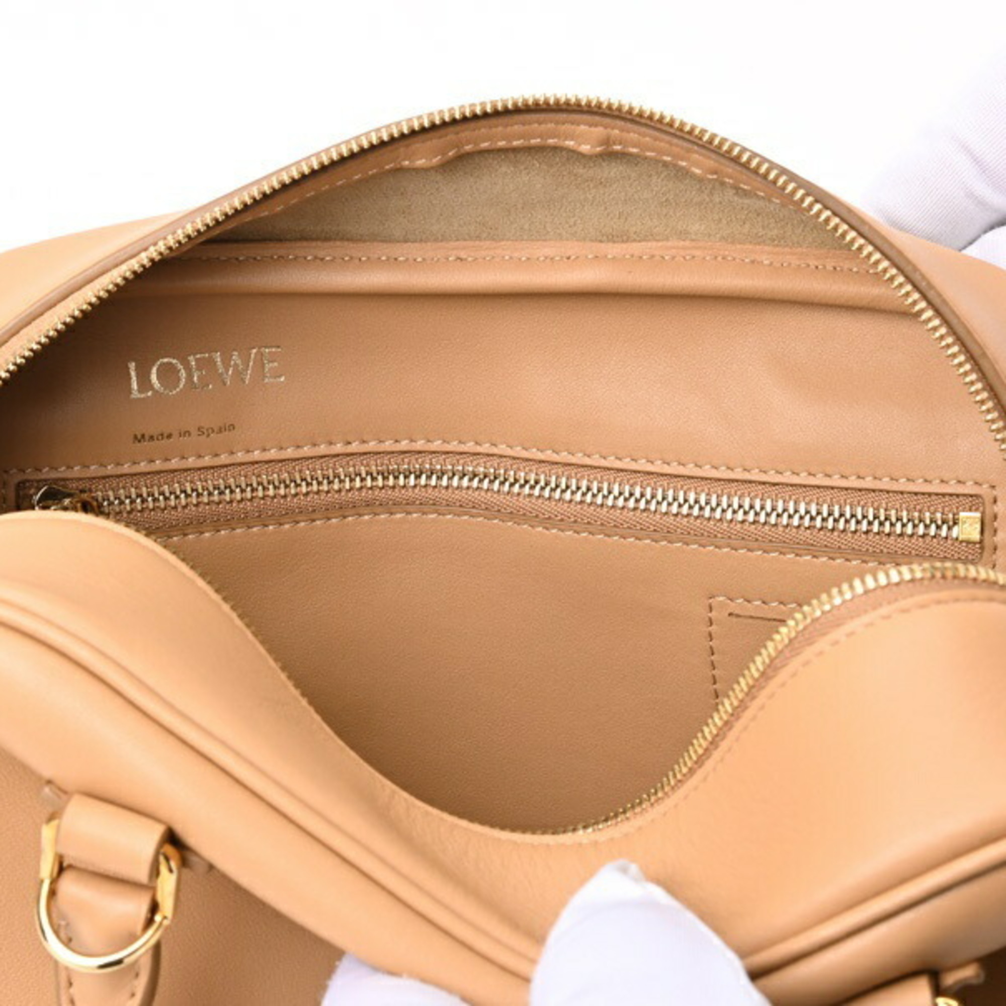 LOEWE Amazona 19 Square Bag A039N10X03 Leather Warm Desert (Camel) S-155934