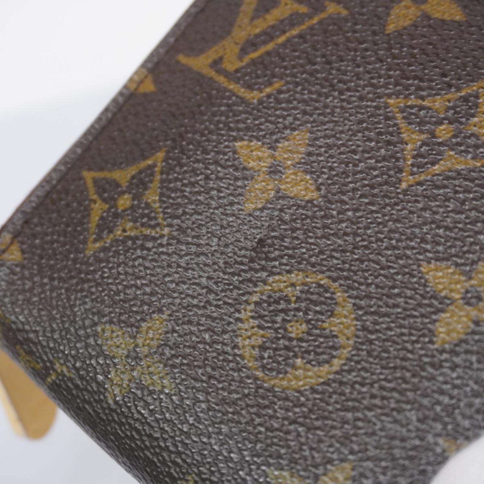 Louis Vuitton Long Wallet Monogram Zippy M60017 Brown Ladies