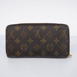 Louis Vuitton Long Wallet Monogram Zippy M60017 Brown Ladies