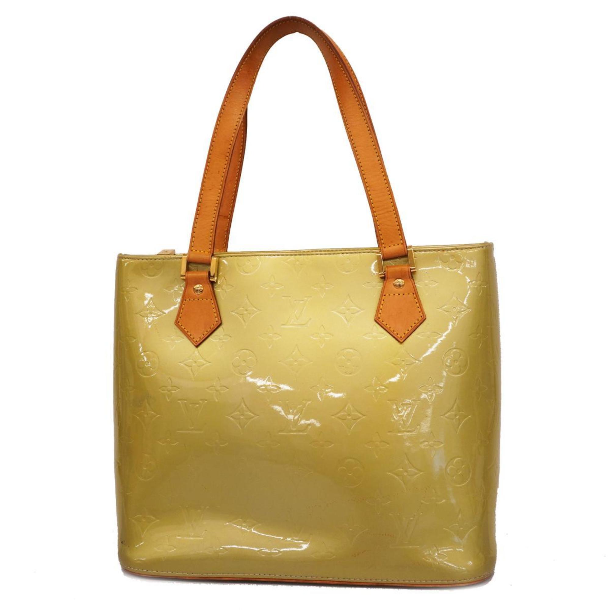 Louis Vuitton Tote Bag Vernis Houston M91053 Green Ladies