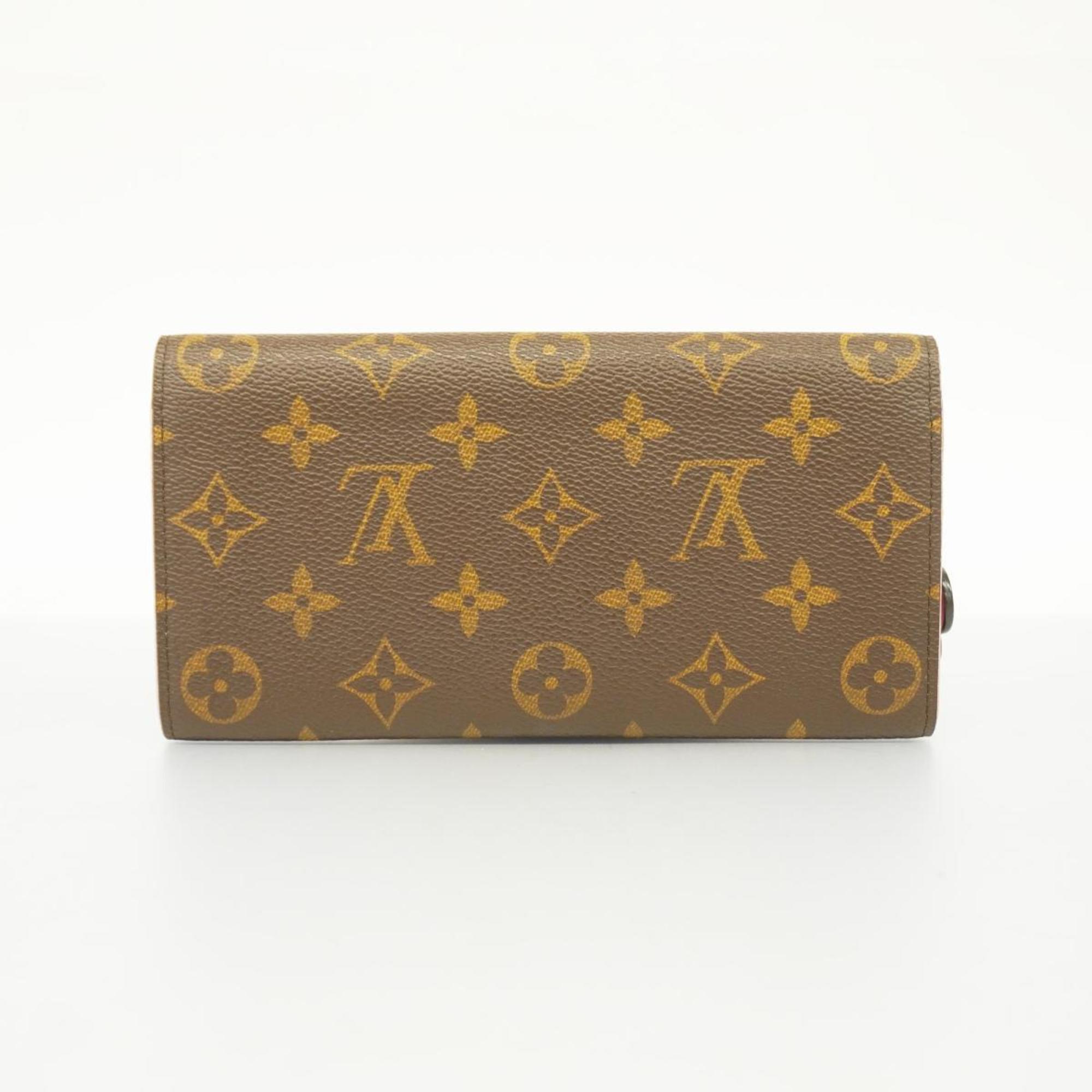 Louis Vuitton Long Wallet Monogram Portefeuille Emily M68313 Brown Ladies