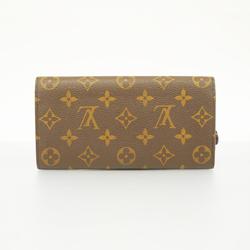 Louis Vuitton Long Wallet Monogram Portefeuille Emily M68313 Brown Ladies