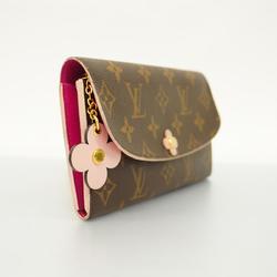 Louis Vuitton Long Wallet Monogram Portefeuille Emily M68313 Brown Ladies