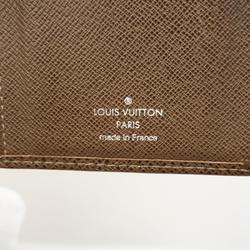 Louis Vuitton Long Wallet Taiga Porte Carte Credit Yen M31008 Grizzly Men's