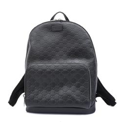 Gucci Backpack Guccissima 406370 Leather Black Men's Women's