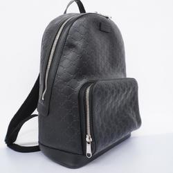 Gucci Backpack Guccissima 406370 Leather Black Men's Women's