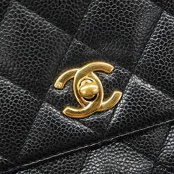 Chanel handbag Matelasse caviar skin black ladies