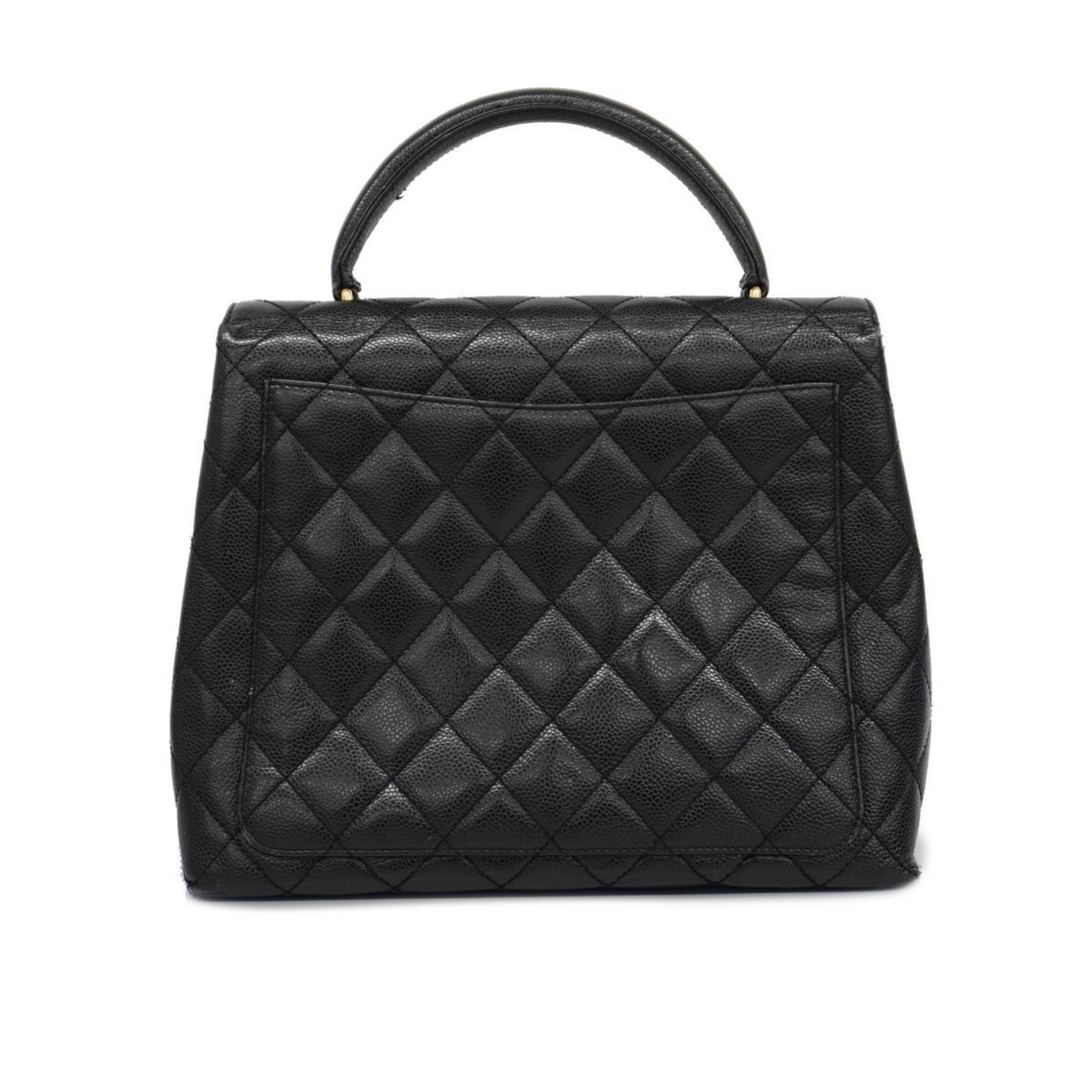 Chanel handbag Matelasse caviar skin black ladies