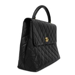 Chanel handbag Matelasse caviar skin black ladies