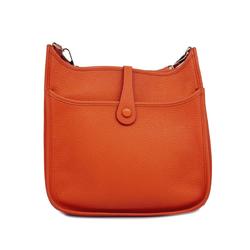 Hermes Shoulder Bag Evelyn 3PM Taurillon Clemence Rouge Pivoine Women's