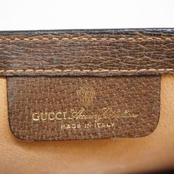 Gucci Clutch Bag GG Supreme Sherry Line 84 01 006 Leather Brown Women's