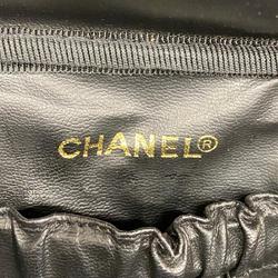 chanel vanity bag caviar skin black ladies