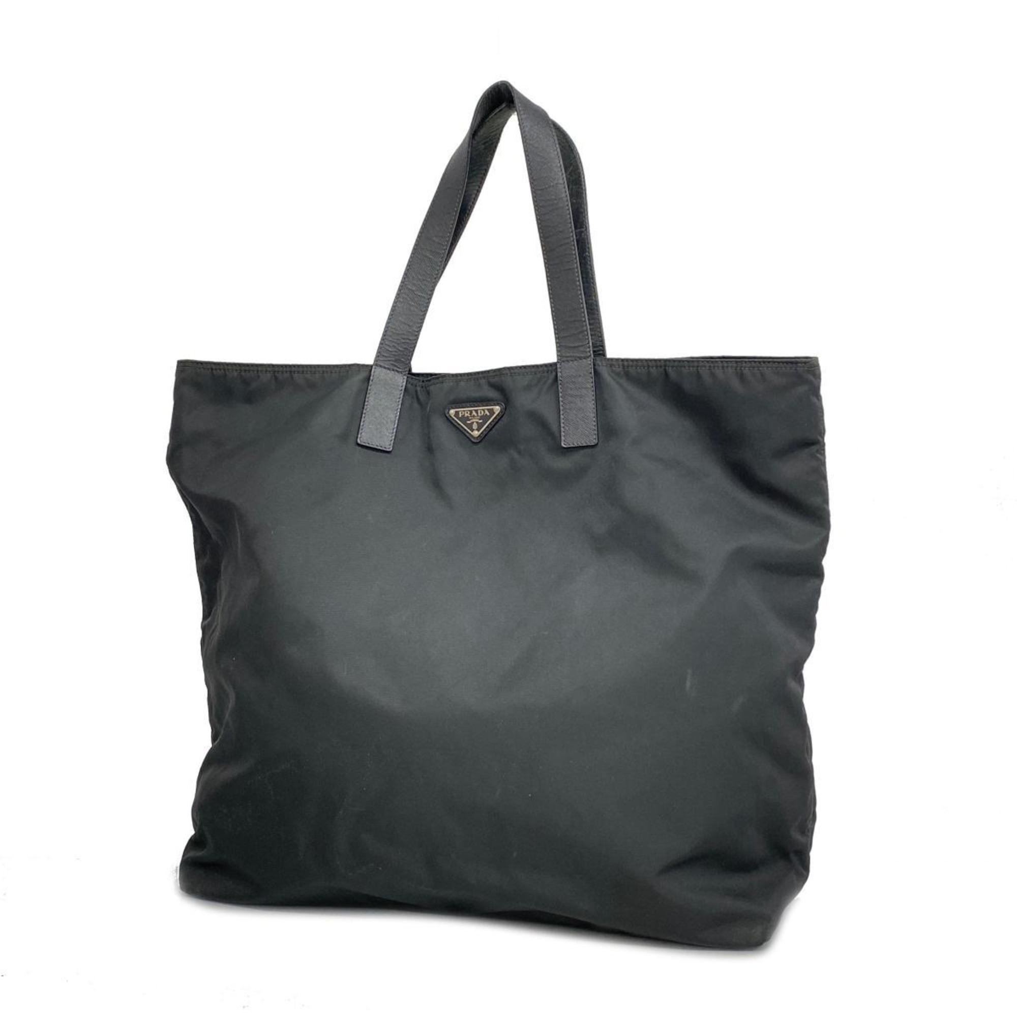 Prada tote bag nylon black ladies