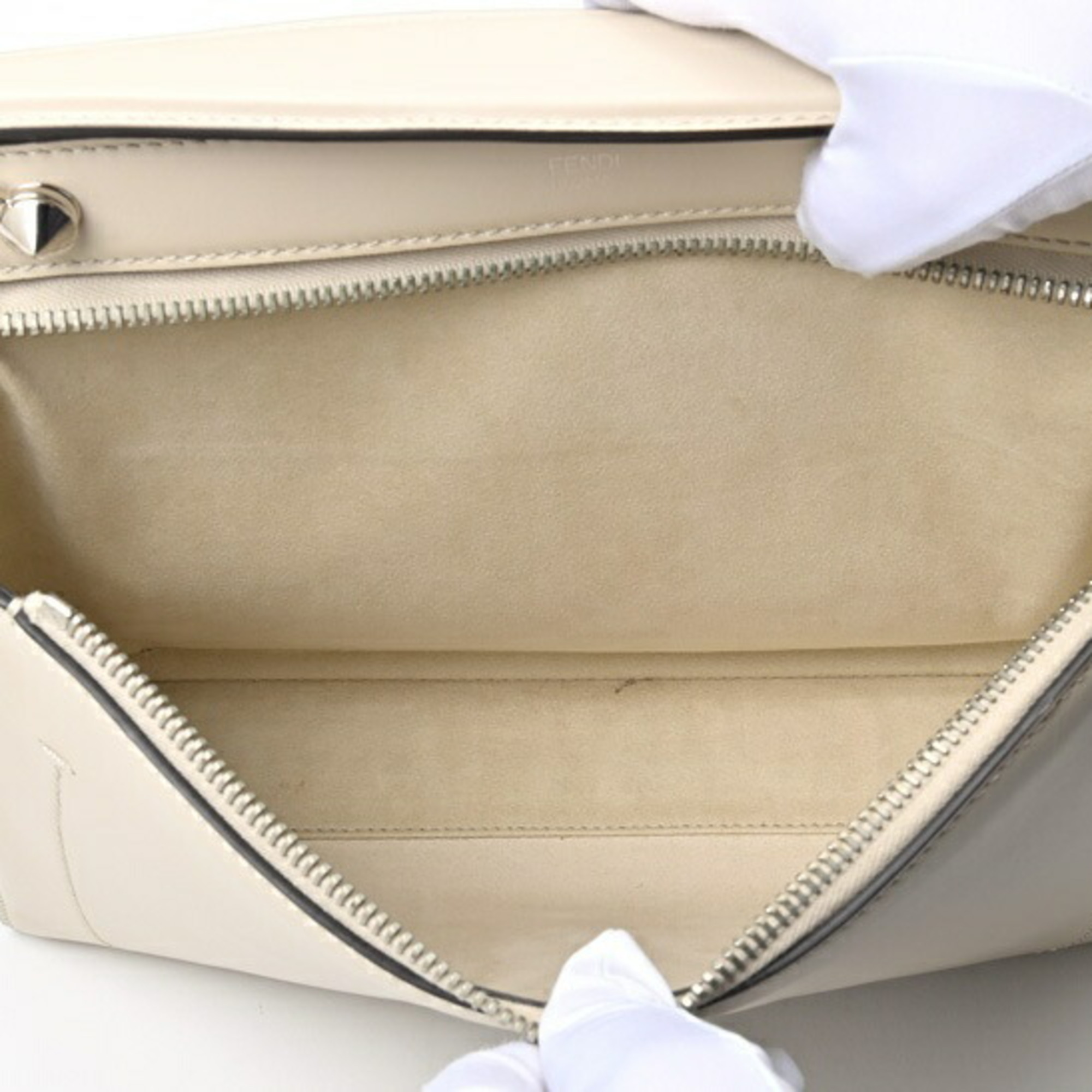 FENDI.com Shoulder Bag 8BN293 Leather Beige S-155896