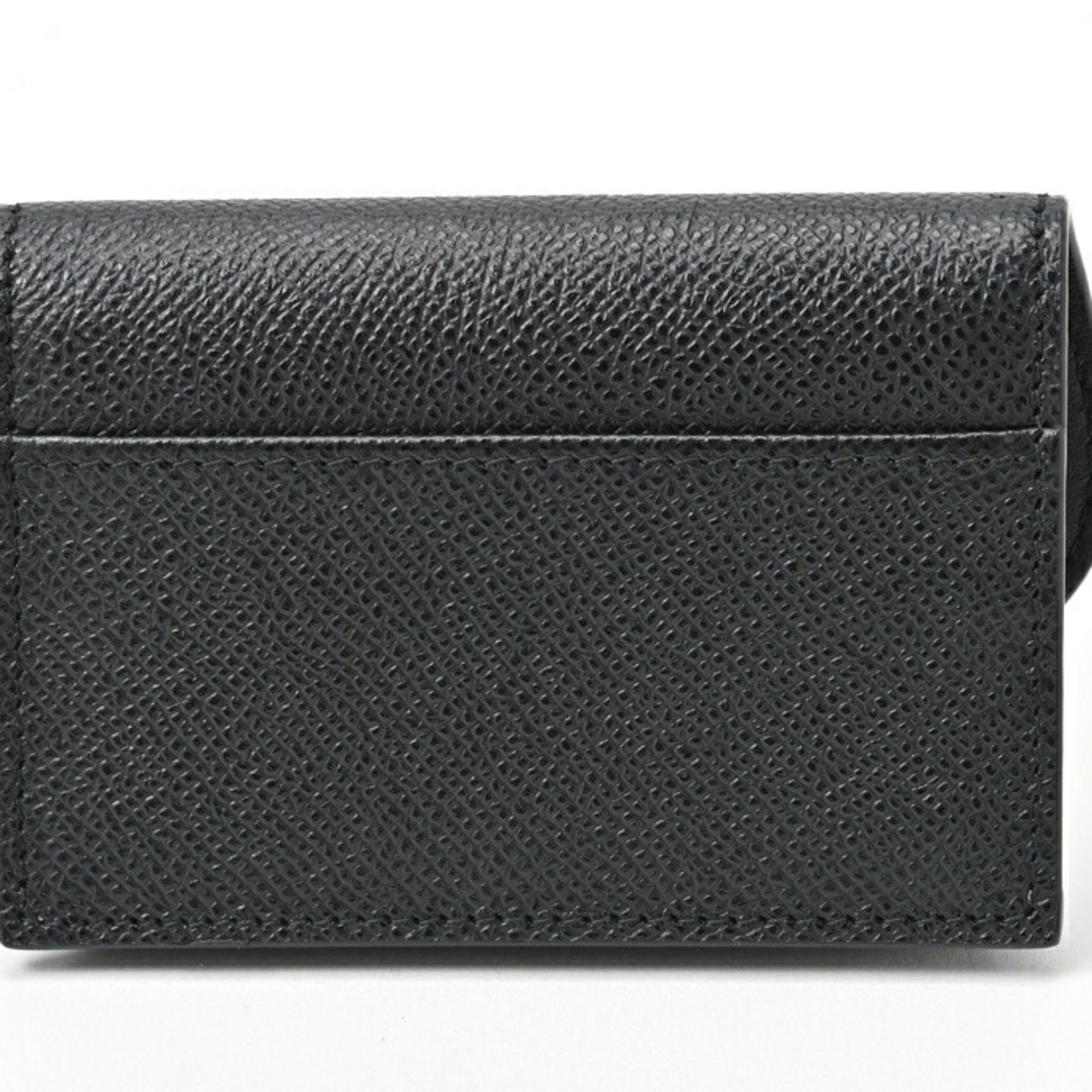 Dior Saddle Bloom Card Holder Case Leather Black S-155786