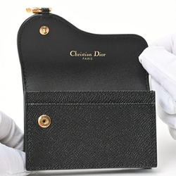 Dior Saddle Bloom Card Holder Case Leather Black S-155786