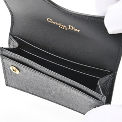 Dior Saddle Bloom Card Holder Case Leather Black S-155786