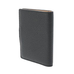 LOUIS VUITTON LV Vertical Wallet Compact Black M81561 Women's Taurillon Leather Bi-fold