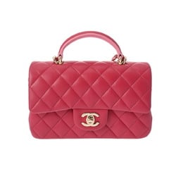 CHANEL Chanel Matelasse Chain Shoulder Pink Red Champagne AS2431 Women's Lambskin Bag