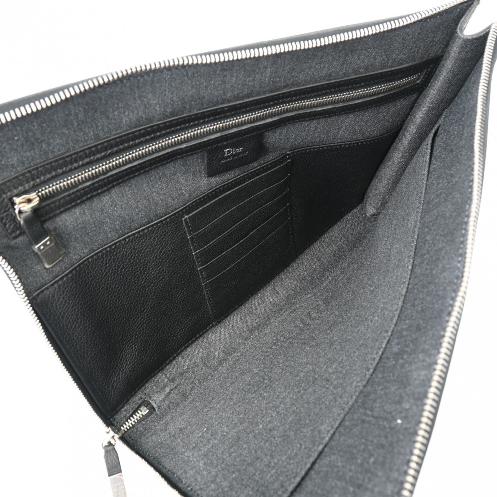 DIOR HOMME Black - Men's Leather Clutch Bag