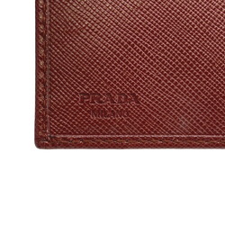 PRADA M170A Saffiano Tri-fold Wallet Red Women's Z0006963