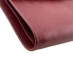 PRADA M170A Saffiano Tri-fold Wallet Red Women's Z0006963